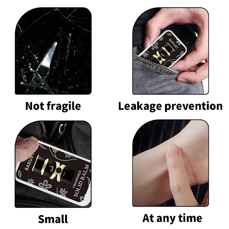 Arab Brand Perfume Unisex Long-lasting Floral Fragrance Woody Tone Portable Natural Fresh Solid Perfume Charming Date Perfume