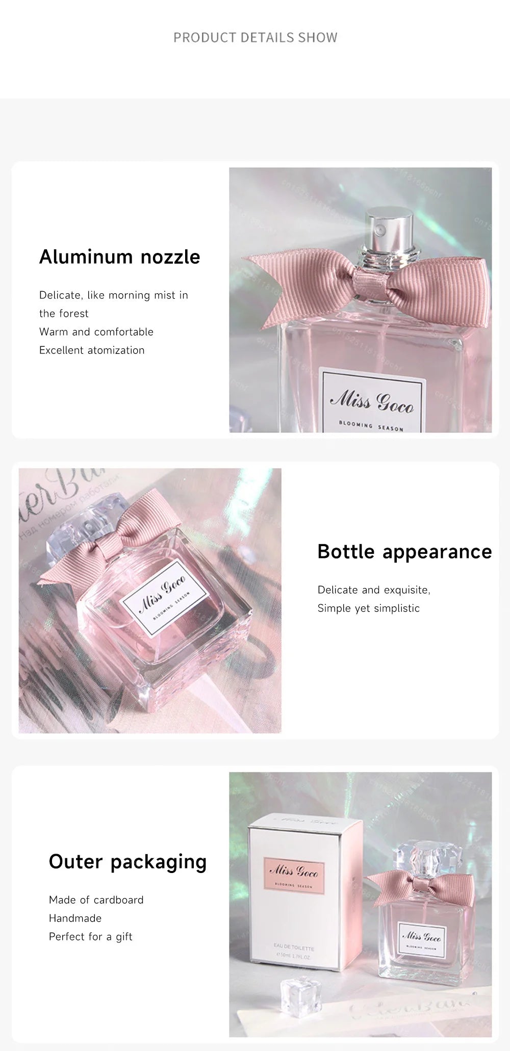 50ml Sweety Women's Perfumes Fresh Long-Lasting Fragrance Spary Elegant Woman Girls Lady Eau De Toilette Natural Floral Perfume