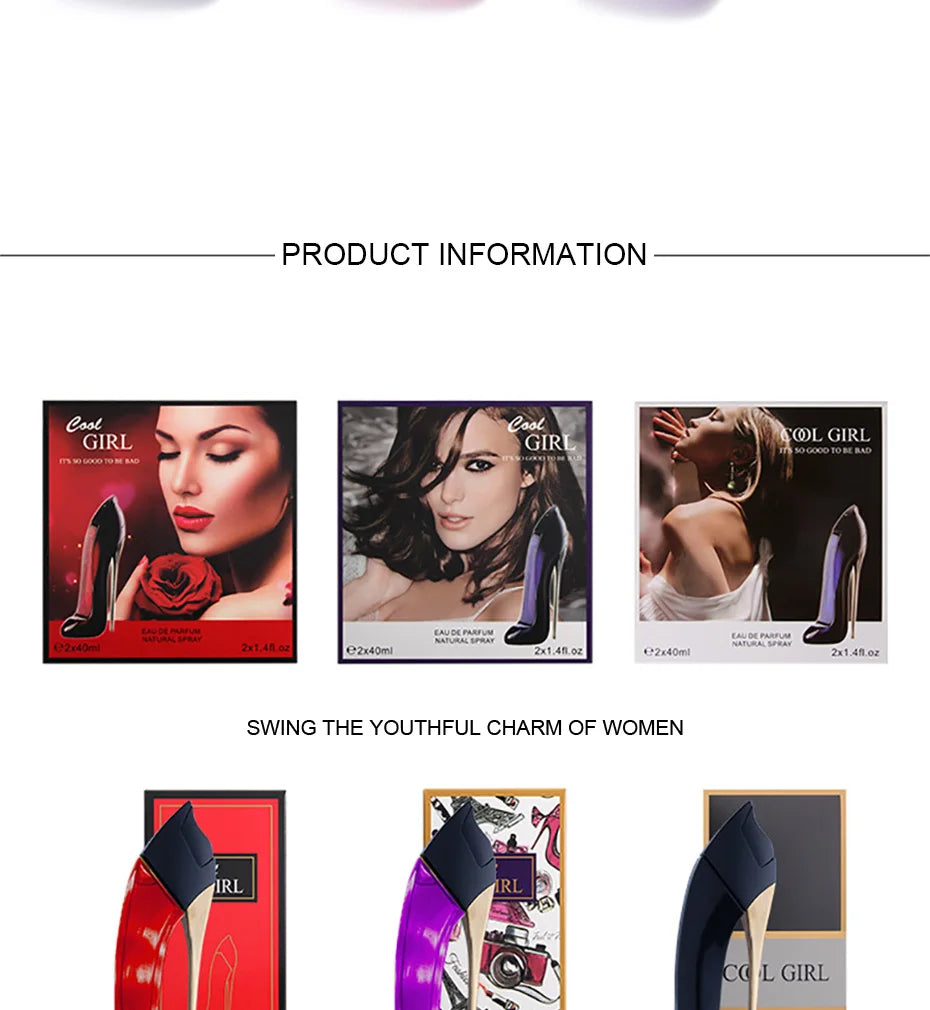 Perfume For Women Portable Female Flower Fragrance  Bottle Glass Deodorant Long Lasting Fashion Lady Fragrance Beautiful Box