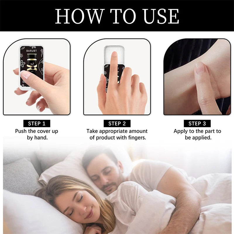 Arab Brand Perfume Unisex Long-lasting Floral Fragrance Woody Tone Portable Natural Fresh Solid Perfume Charming Date Perfume