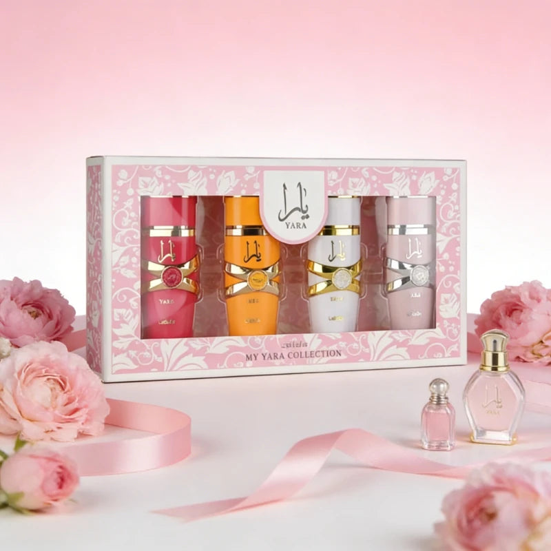 Sweet Women Perfume Gift Set 4×25ml – Floral Fruity Gourmand Long Lasting Eau De Parfum with Vanilla Musk Amber & Jasmine