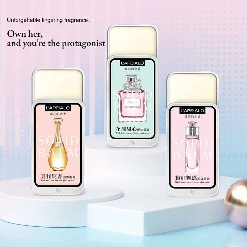 Woman Body Pheromone Perfume Solid Balm Long Lasting Fragranc Light Fragranc Portable Solid Perfume Balm