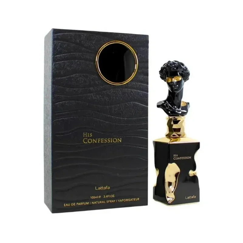 Premium Lattafa His Confession 100ml Eau De Parfum Spray Luxury Arabic Perfume Longlasting Unisex Fragrance for Men and Women